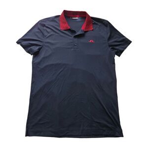 J Lindeberg Men's SHIRT POLO GLEN Regular Fit Golf black Sz M Medium NEW